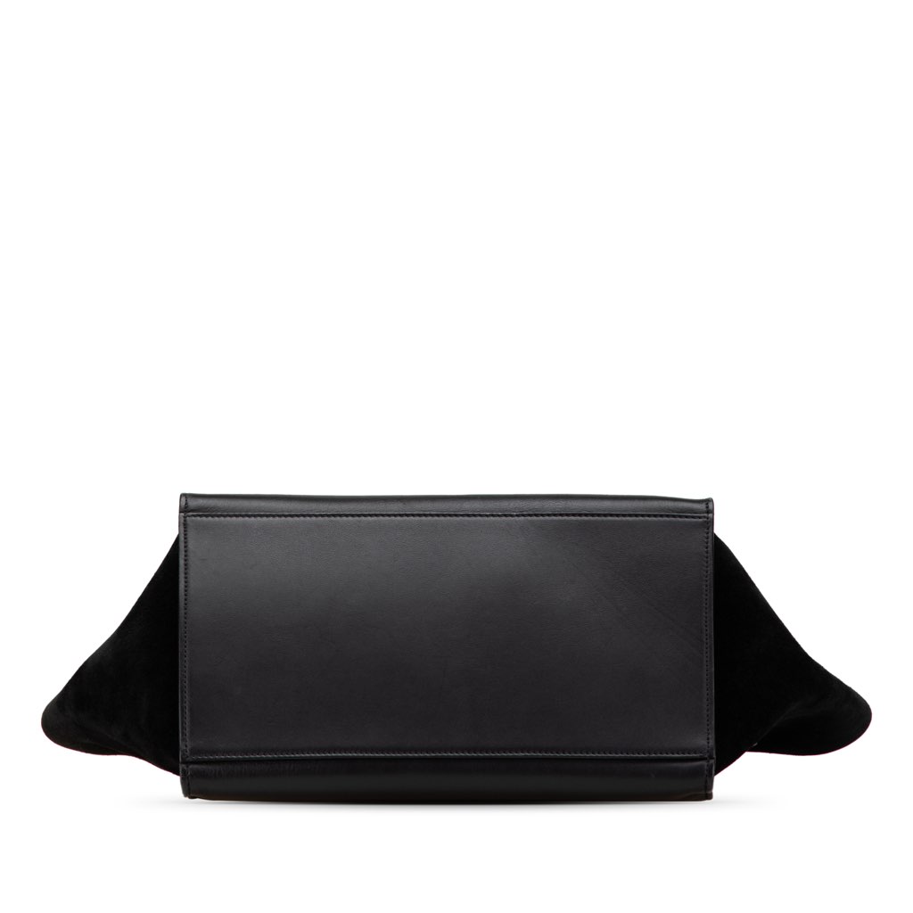 Celine Medium Bicolor Leather Trapeze Satchel - 3