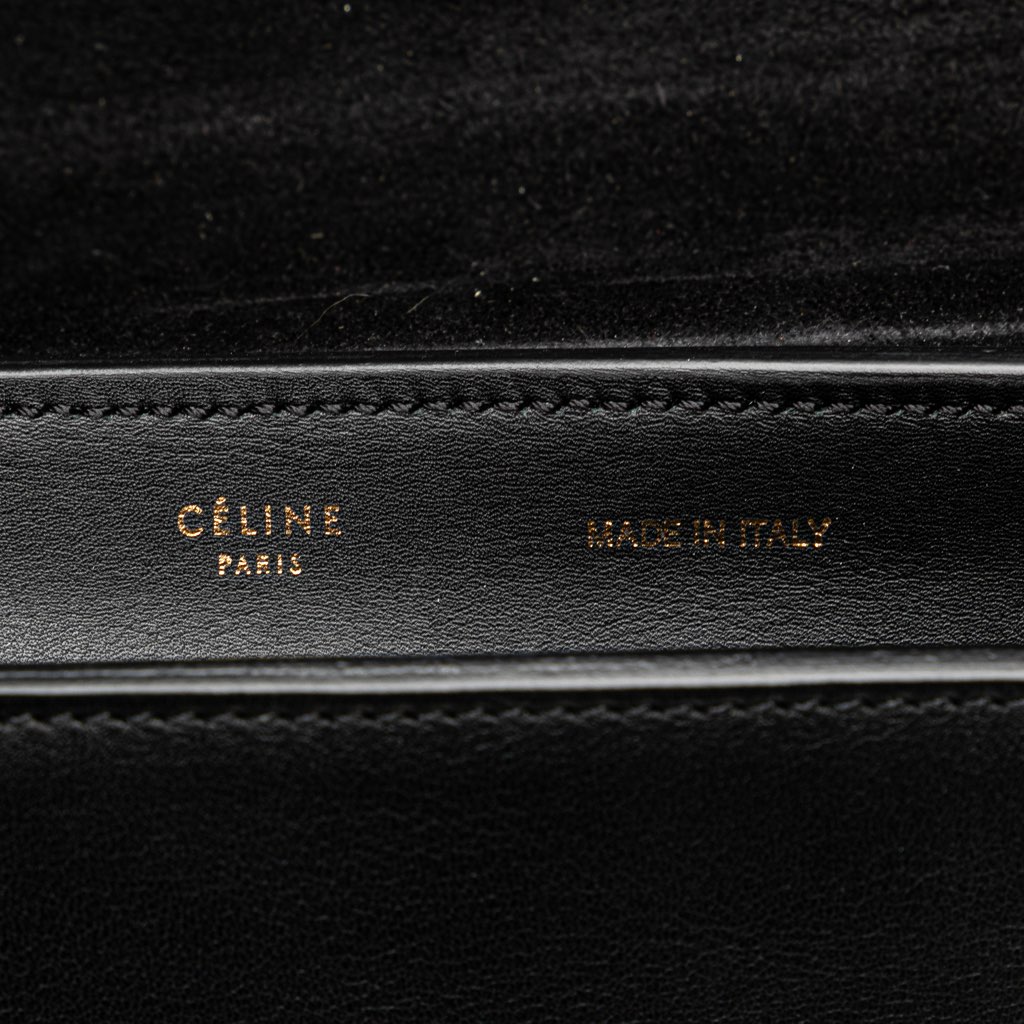 Celine Medium Bicolor Leather Trapeze Satchel - 5