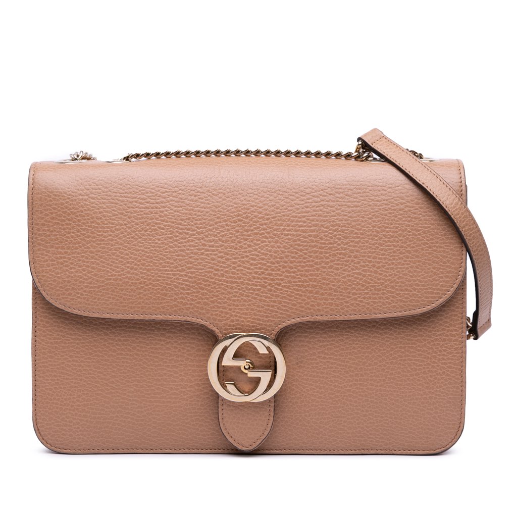 Gucci Medium Dollar Calfskin Interlocking G Crossbody