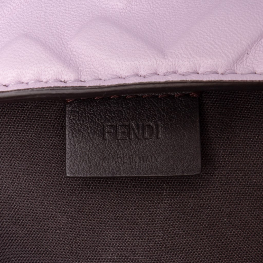 Fendi Mini Zucca Embossed Leather Baguette Satchel - 5