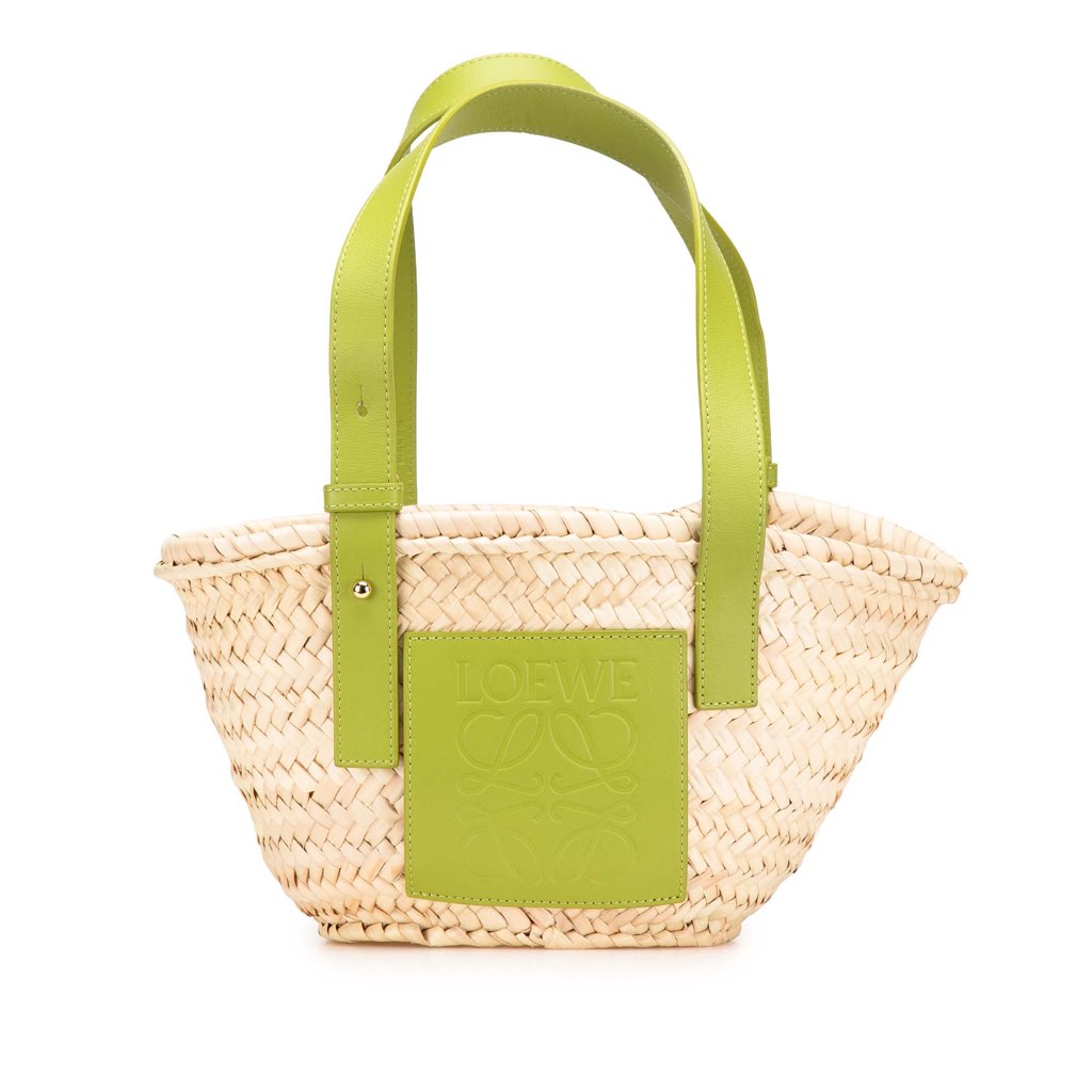 Loewe Small Raffia Basket Tote