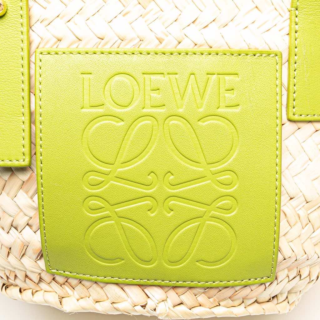 Loewe Small Raffia Basket Tote - Side view