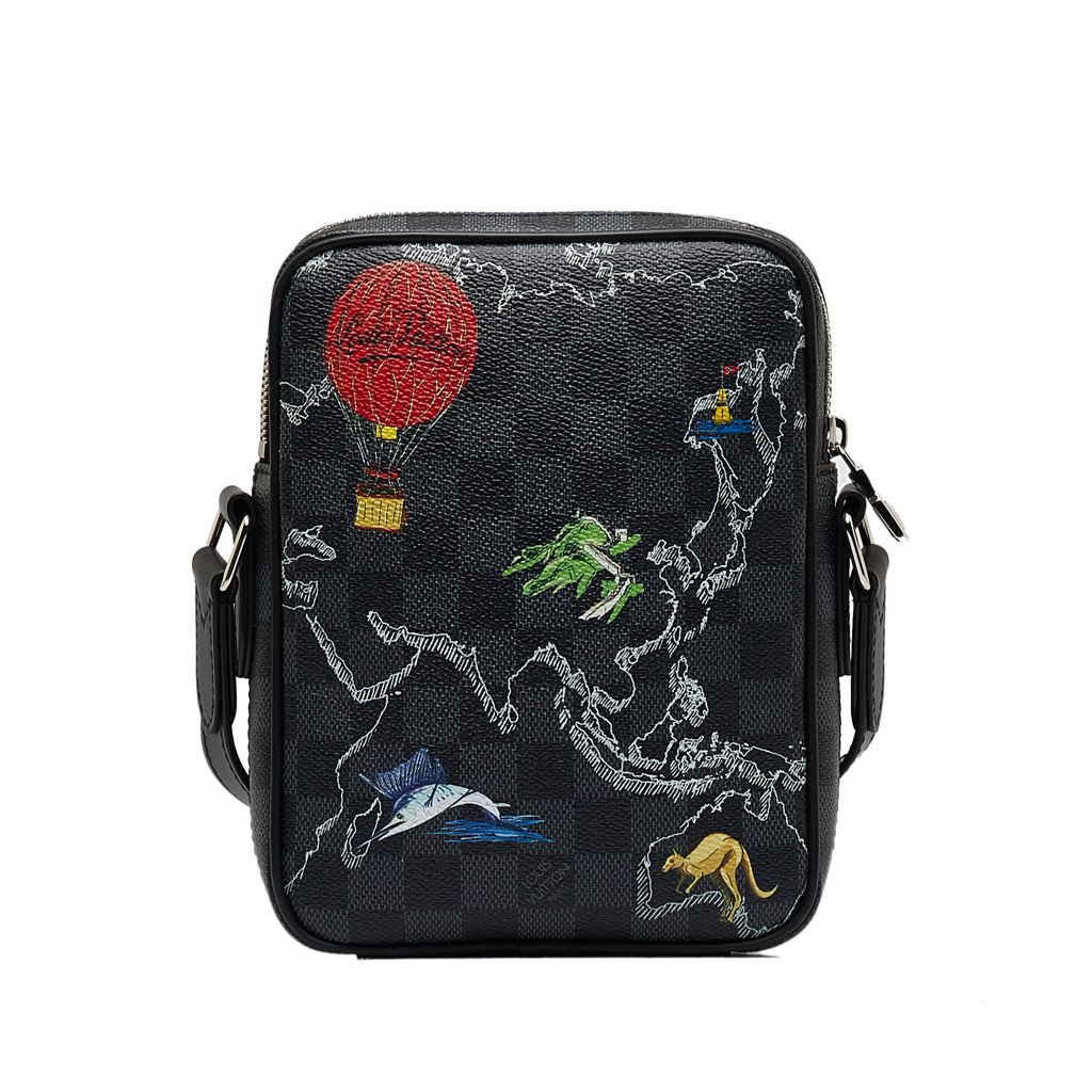 Louis Vuitton Damier Graphite Renaissance Map Danube Slim PM - 3