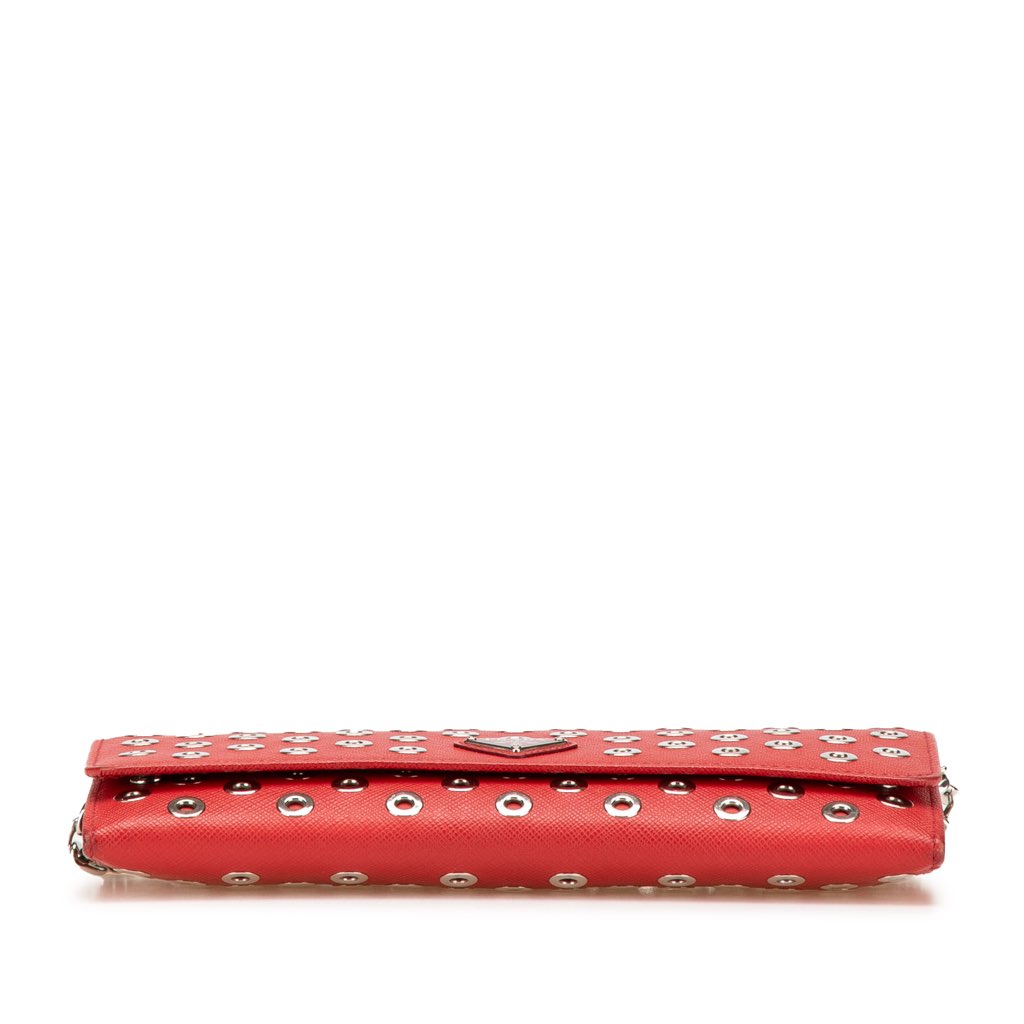 Prada Saffiano Grommet Wallet On Chain - 3