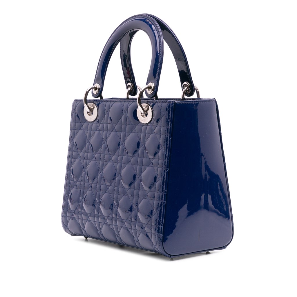 Dior Medium Patent Cannage Lady Dior - 2