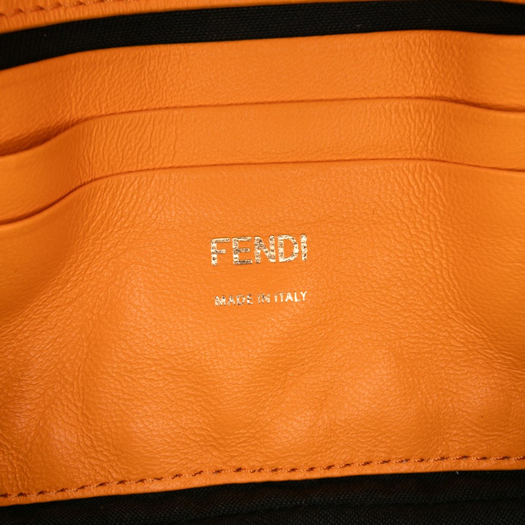 Fendi Mini Zucca Embossed Leather Baguette Satchel - Side view