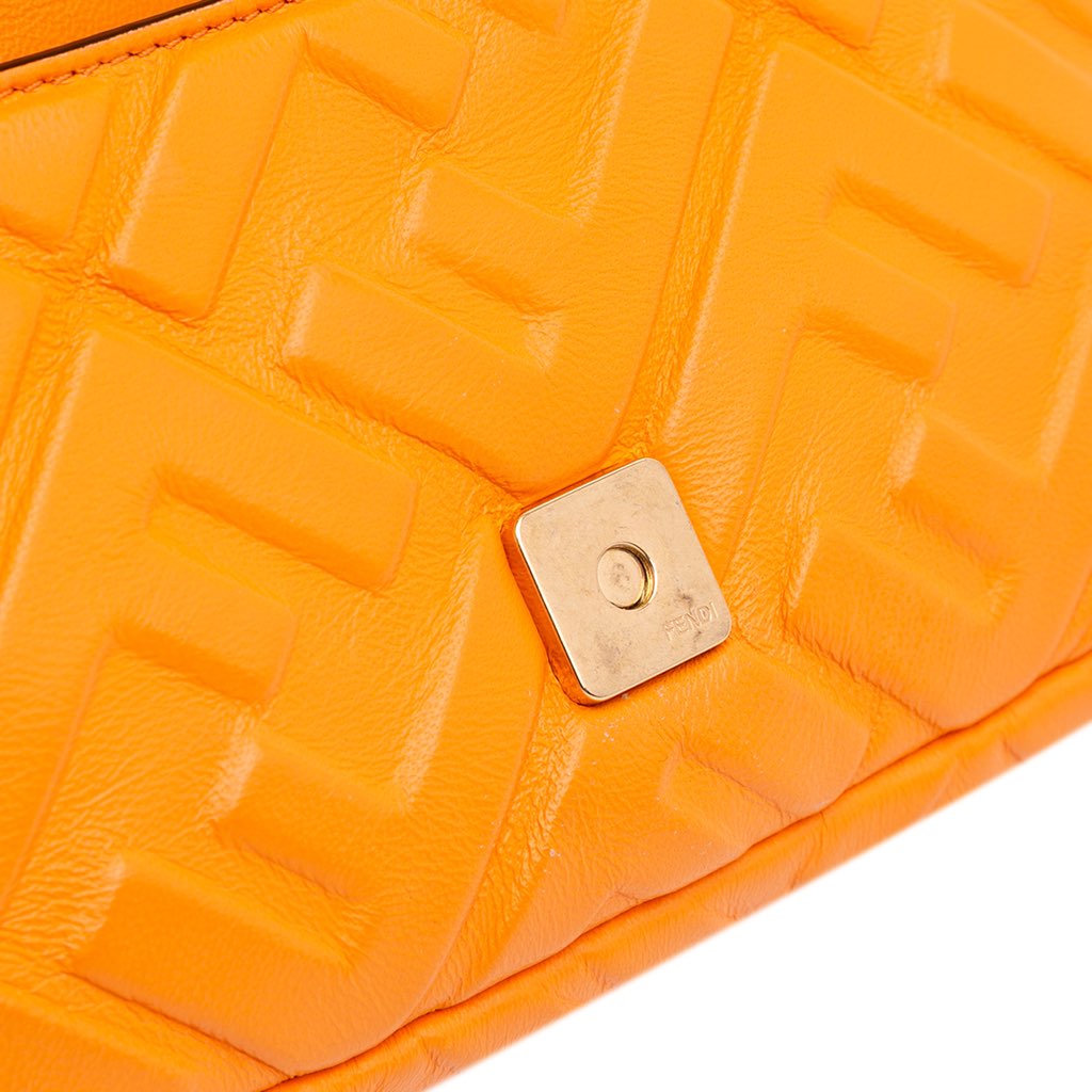 Fendi Mini Zucca Embossed Leather Baguette Satchel - Detail 2