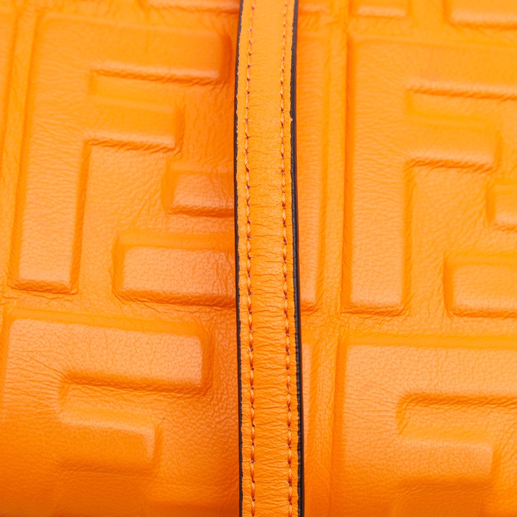 Fendi Mini Zucca Embossed Leather Baguette Satchel - Image 11