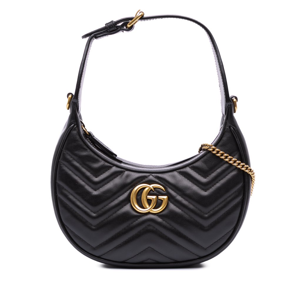 Gucci Mini GG Marmont Half Moon Bag