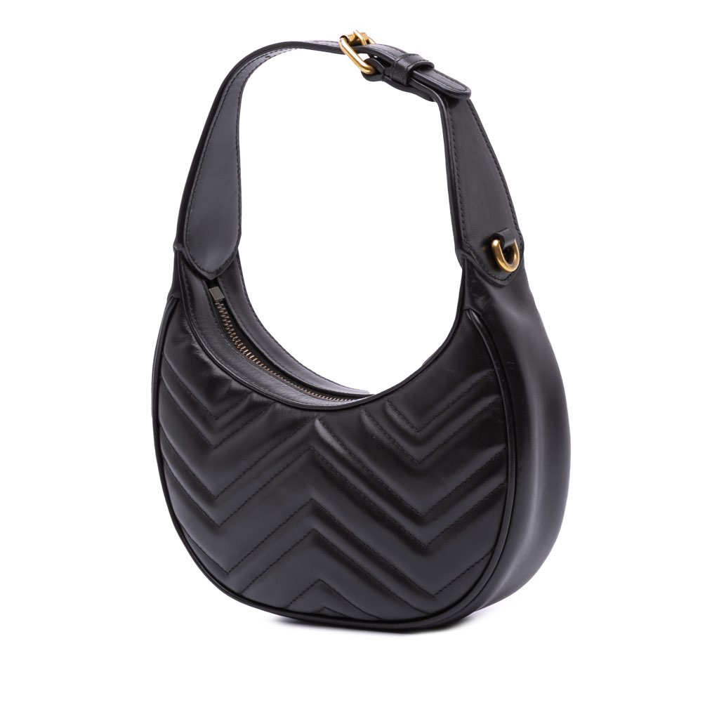 Gucci Mini GG Marmont Half Moon Bag - Back view