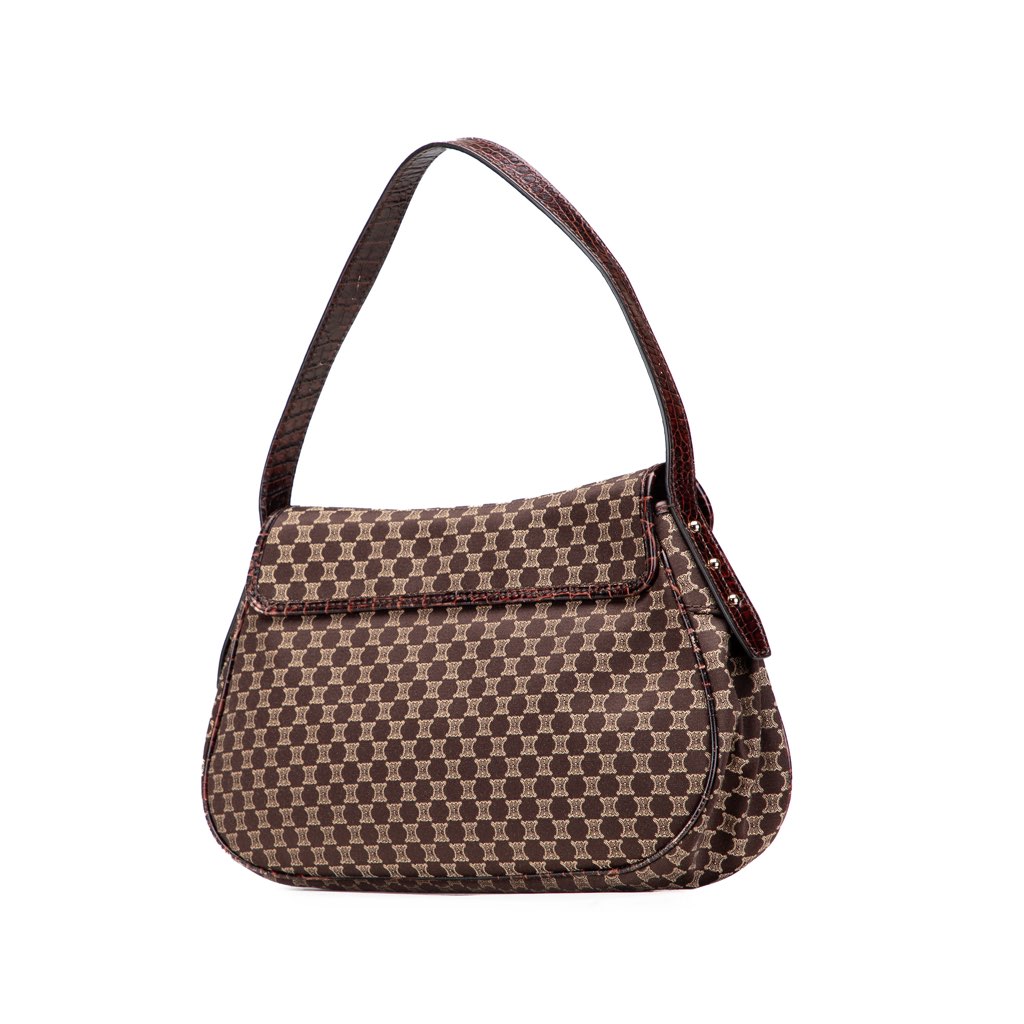 Celine Macadam Canvas Shoulder Bag - Back view