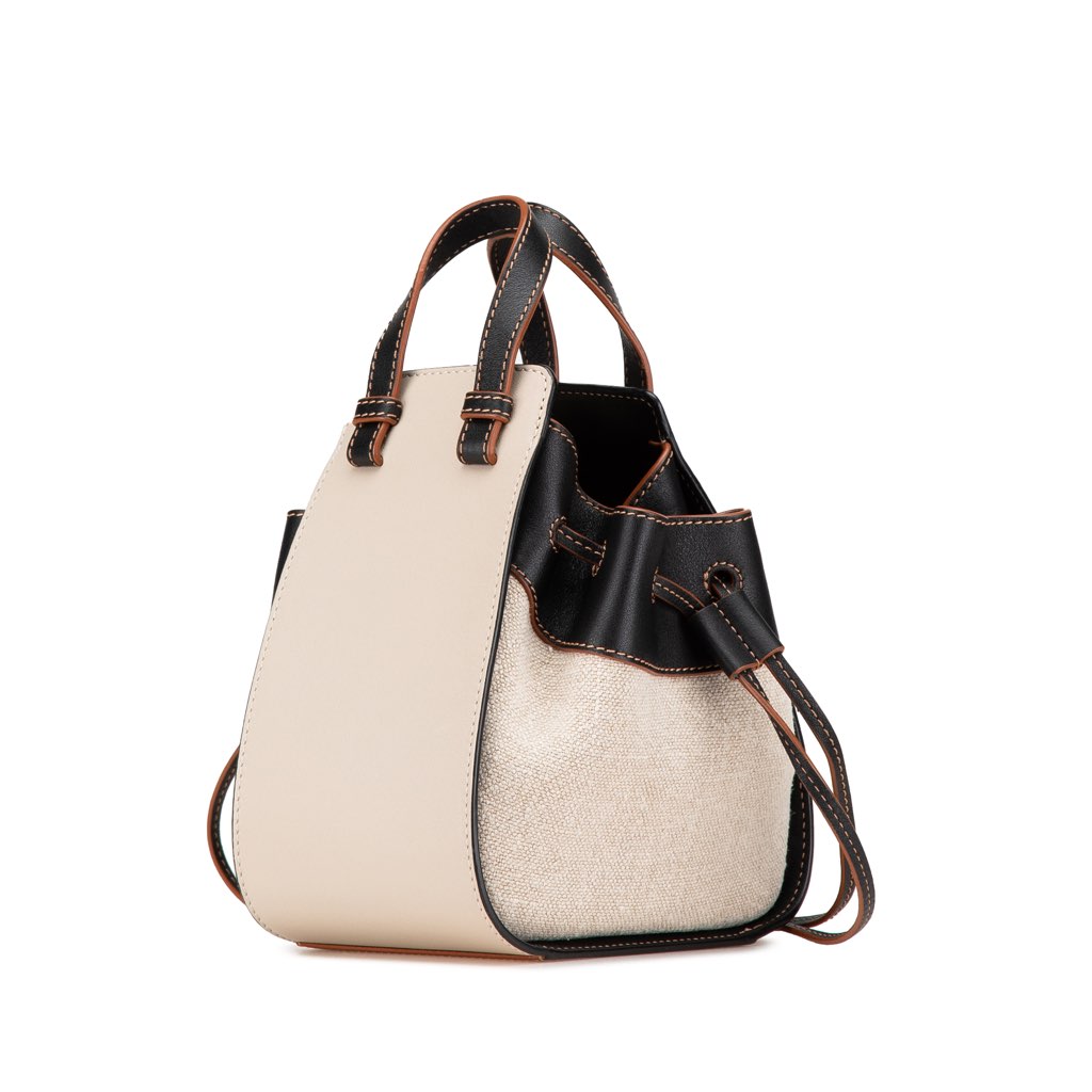 Loewe Mini Leather and Canvas Hammock Bag - 2