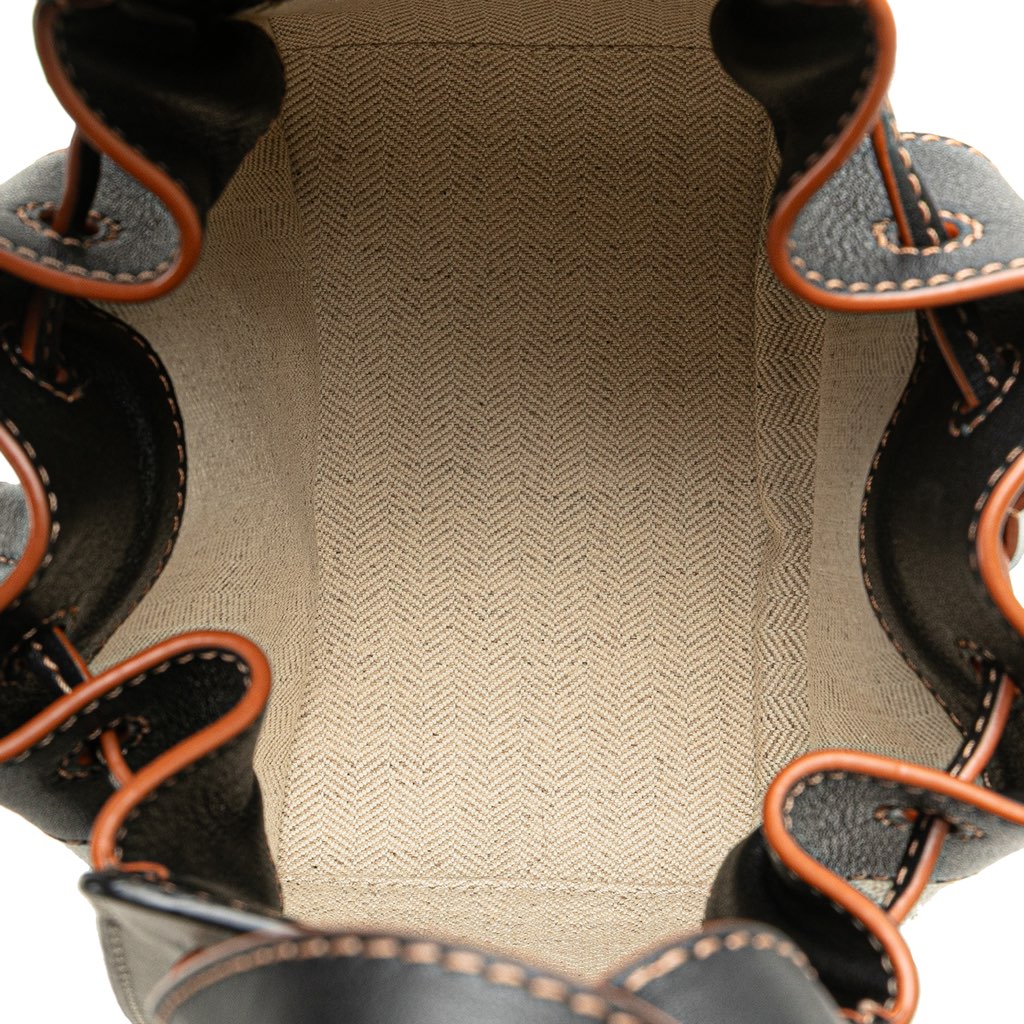 Loewe Mini Leather and Canvas Hammock Bag - 4