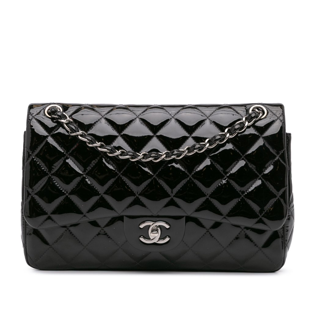Chanel Jumbo Classic Patent Double Flap