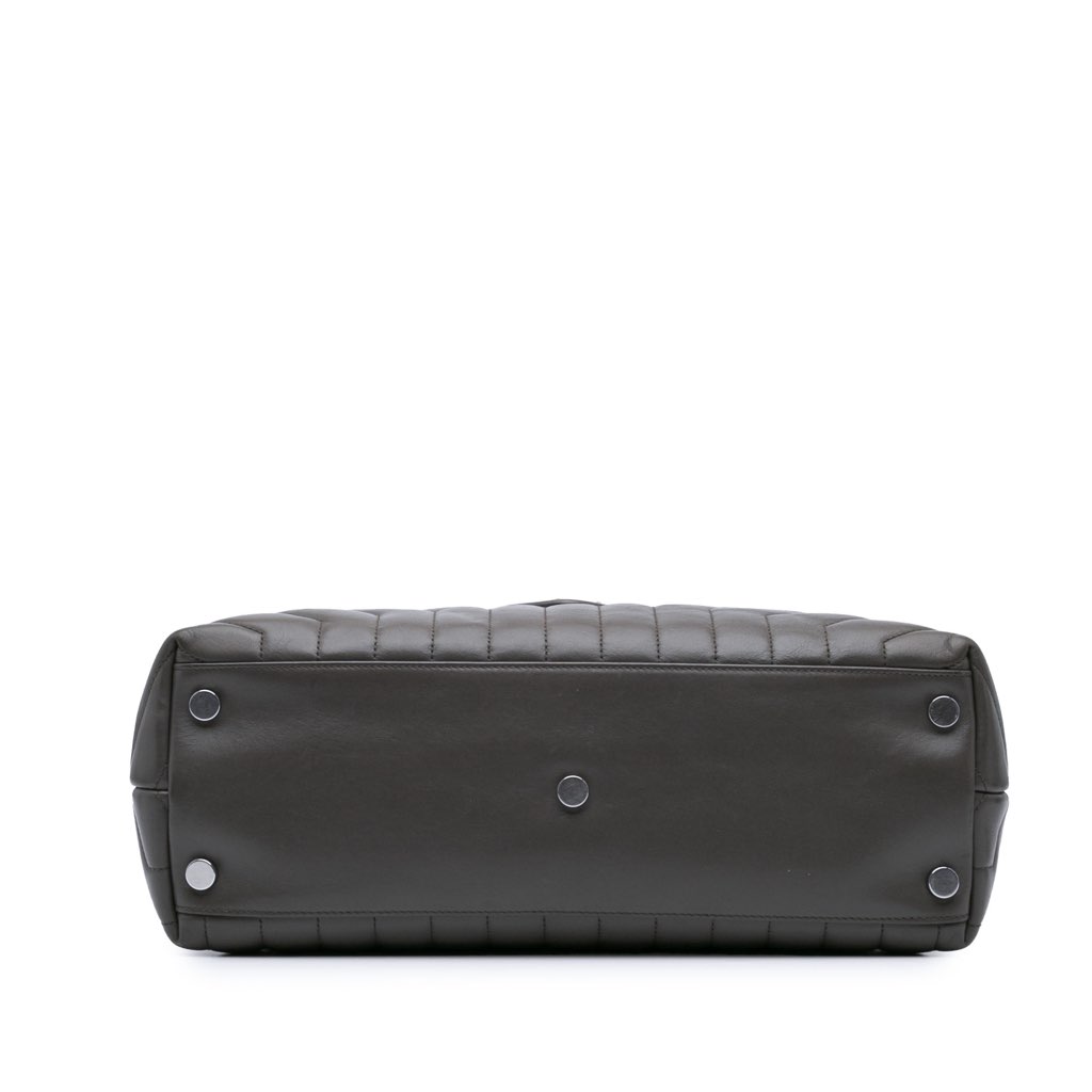 Saint Laurent Large Leather Monogram Matelasse LouLou Shoulder Bag - 3