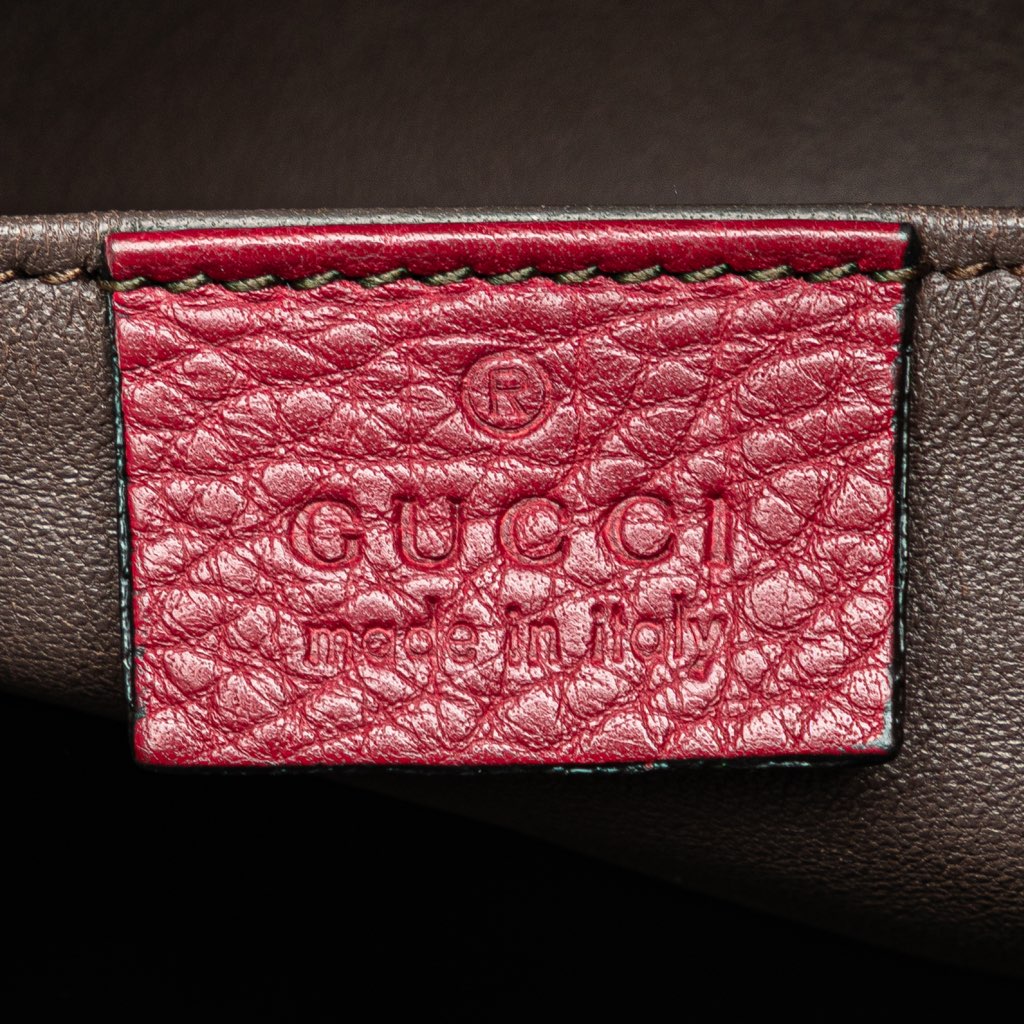 Gucci Pebbled Calfskin Miss Bamboo Bucket Bag - 5