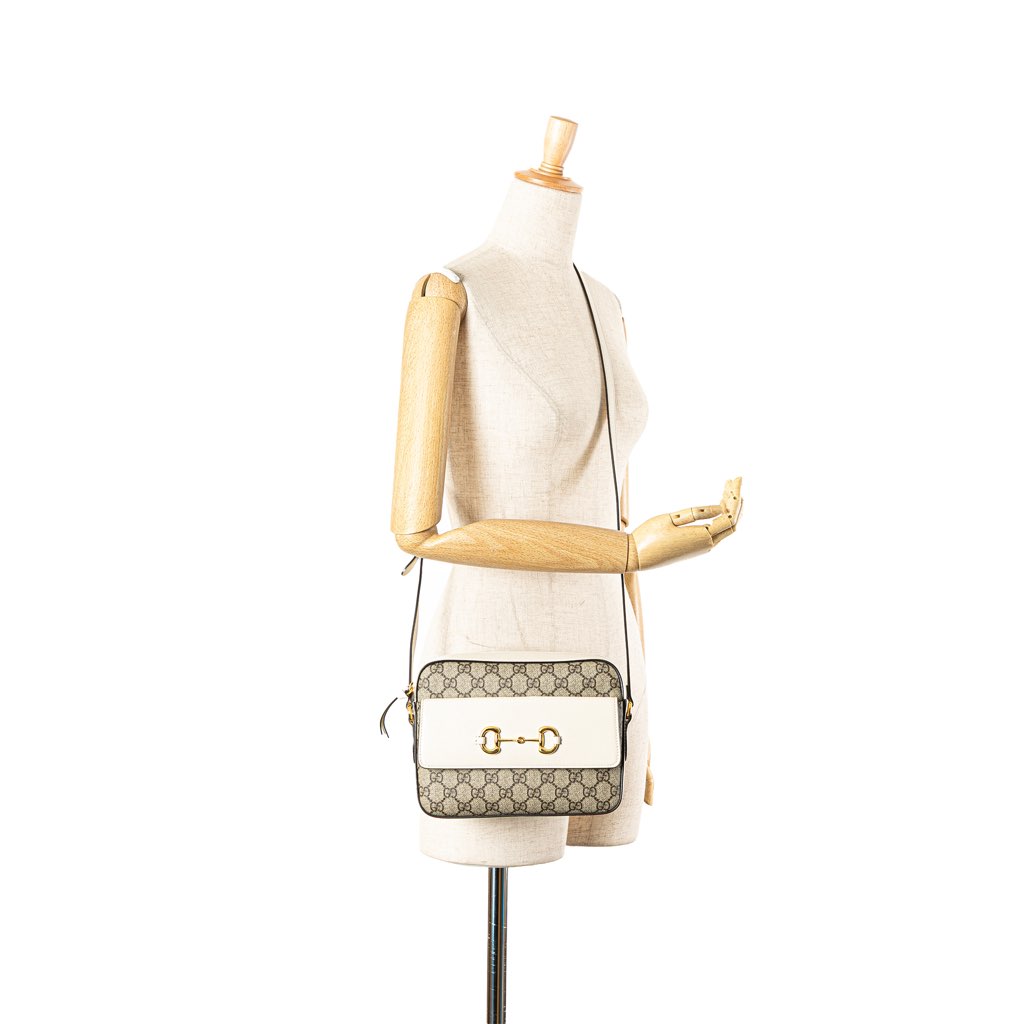 Gucci Small GG Supreme Horsebit 1955 Crossbody - Image 14