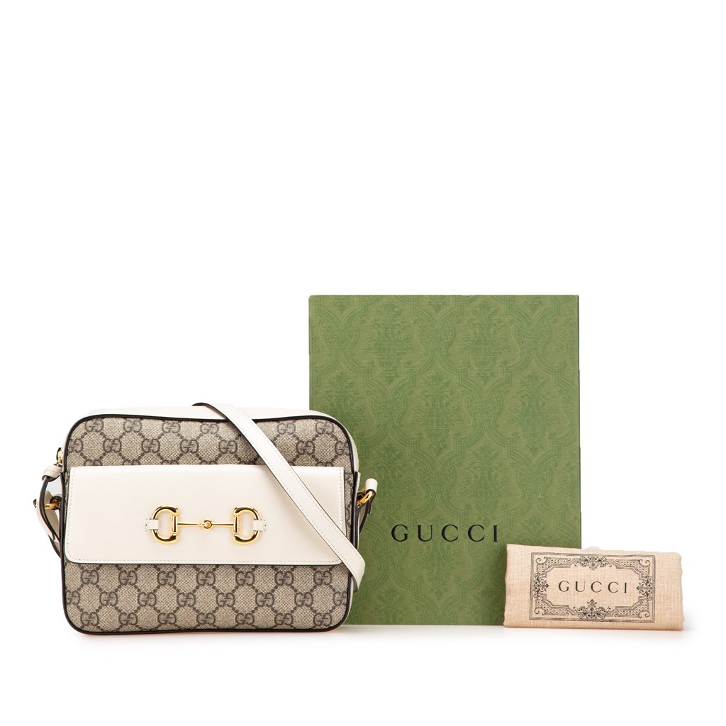 Gucci Small GG Supreme Horsebit 1955 Crossbody - Image 15