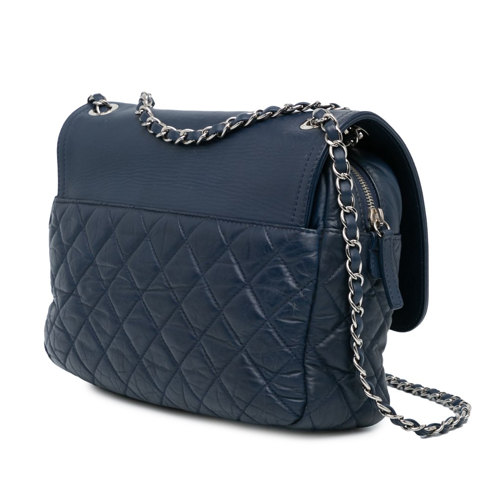 Chanel Quilted Calfskin Easy Zip Flap - Back view