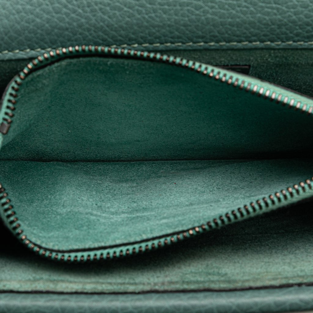 Valentino Pebbled Calfskin Rockstud Wallet On Chain - 4