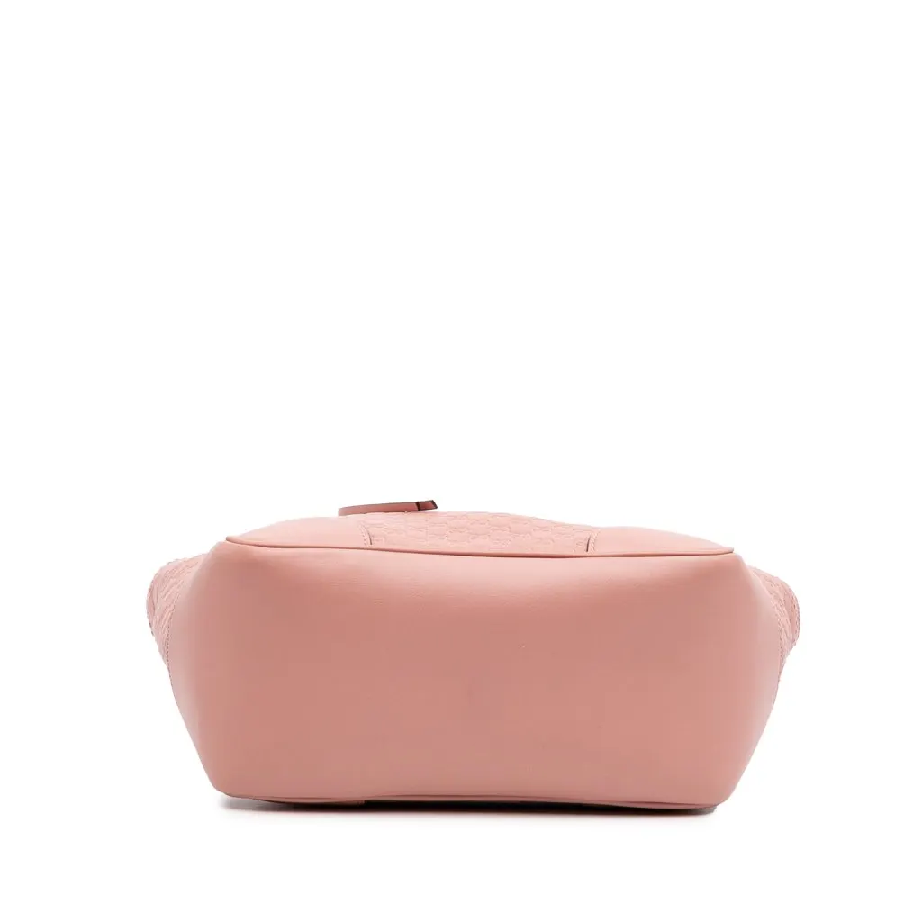 Gucci Small Microguccissima Bree Satchel Pink Leather Good - Inside View