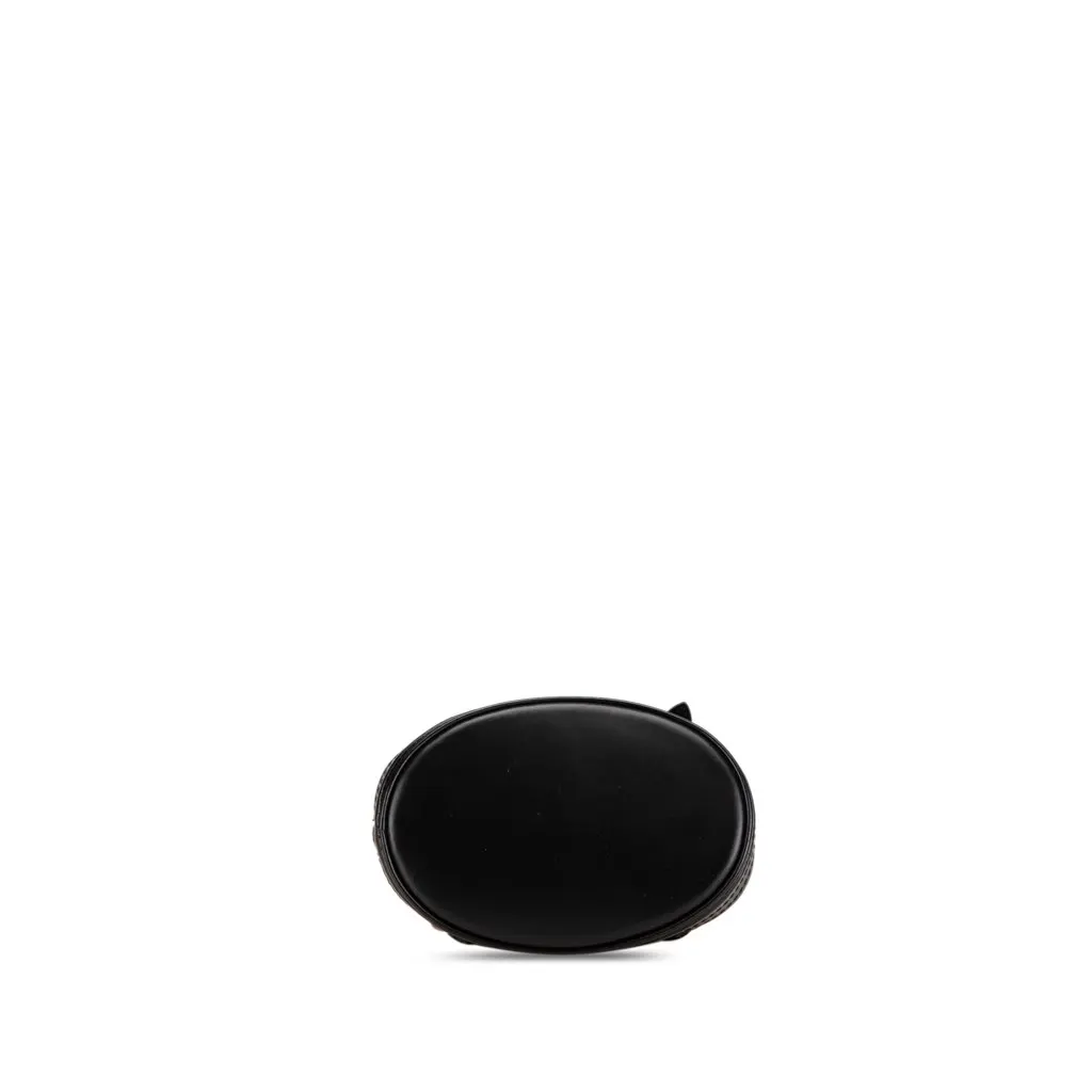 Louis Vuitton Monogram Mini Satin Bucket Black Satin Very good - Inside View