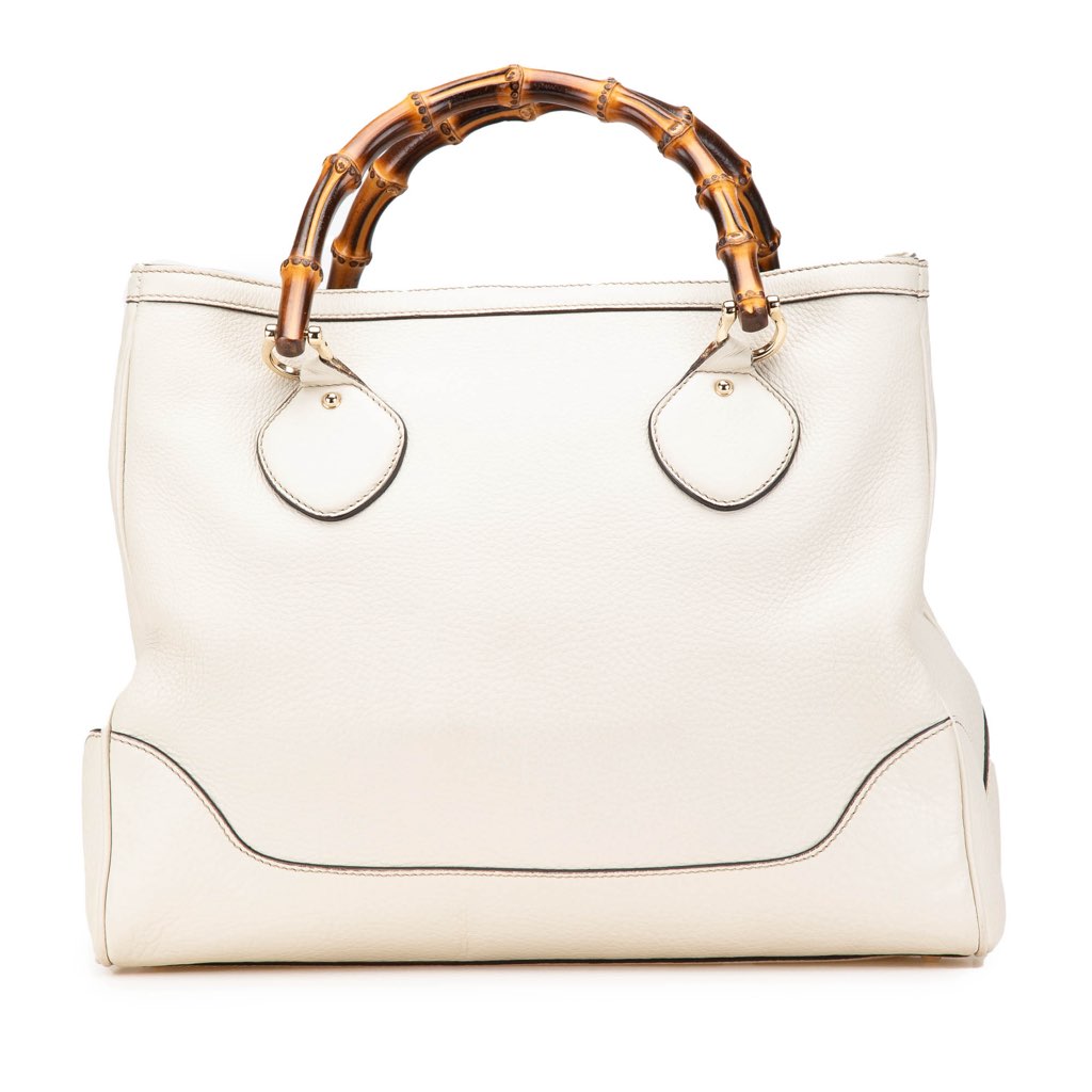 Gucci Medium Leather Bamboo Diana Tote
