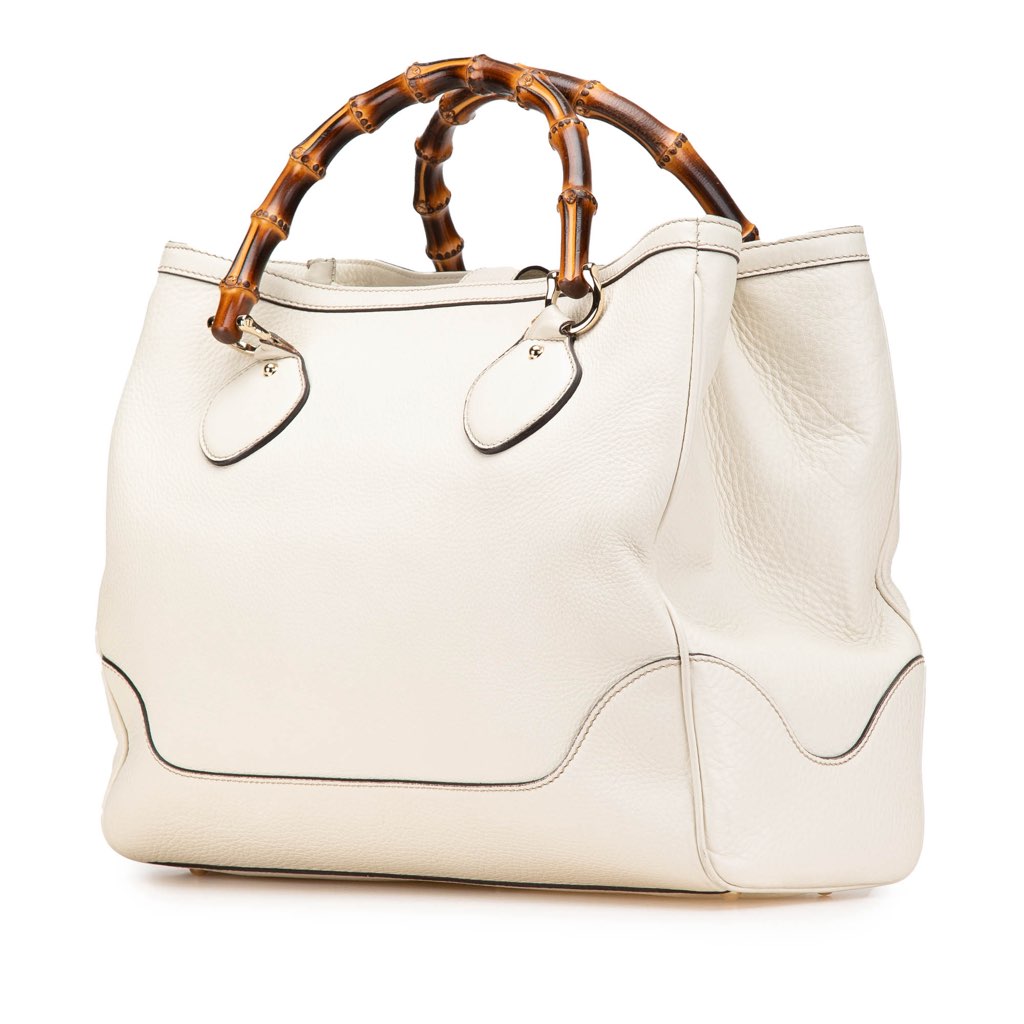 Gucci Medium Leather Bamboo Diana Tote - Back view