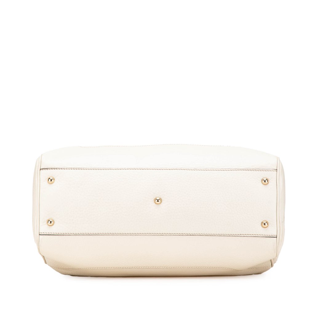 Gucci Medium Leather Bamboo Diana Tote - Image 6