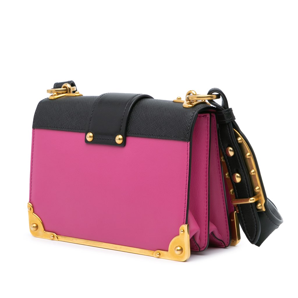 Prada Saffiano Trimmed City Calf Cahier Crossbody - 2