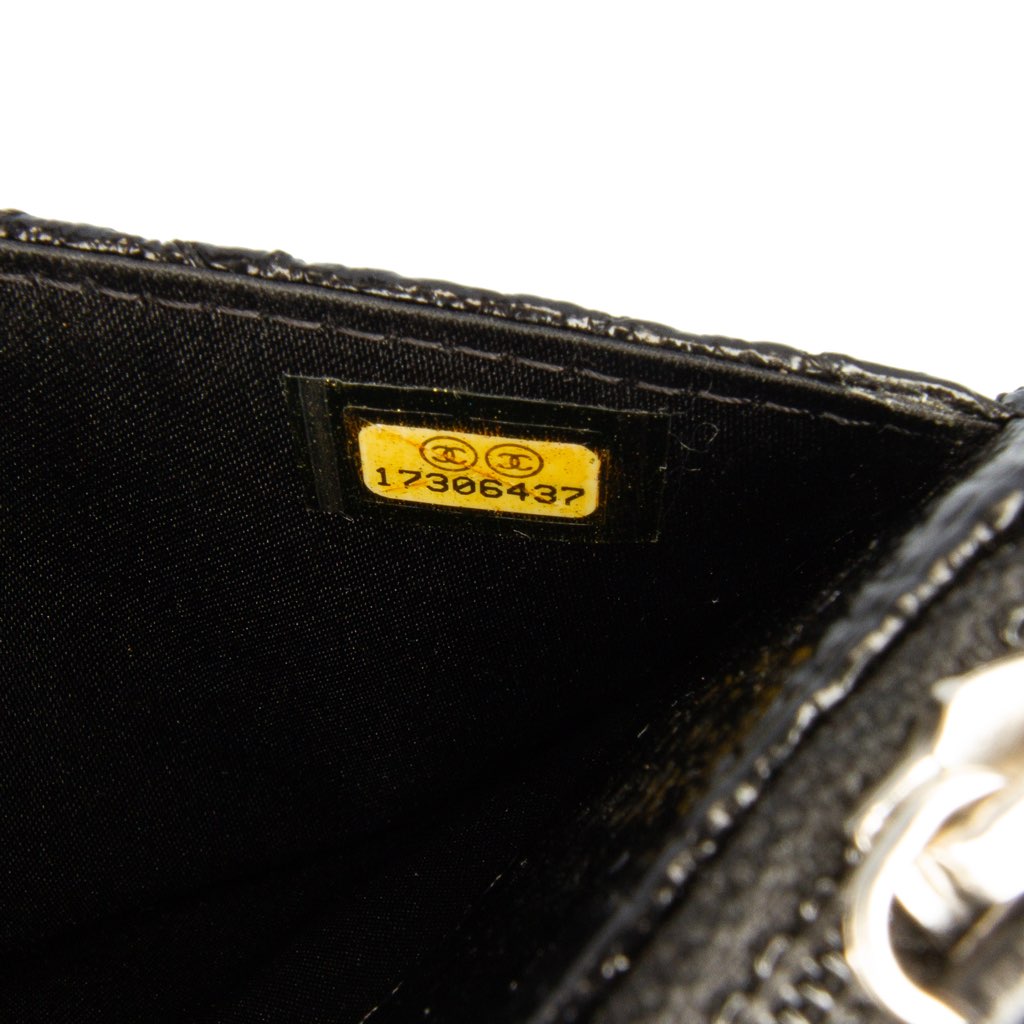 Chanel CC Quilted Crinkled Patent Wallet On Chain - 5