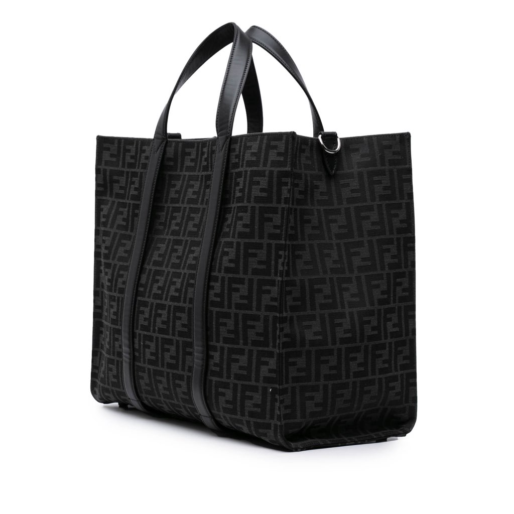 Fendi Large Zucca Jacquard Shopper Tote - Back view