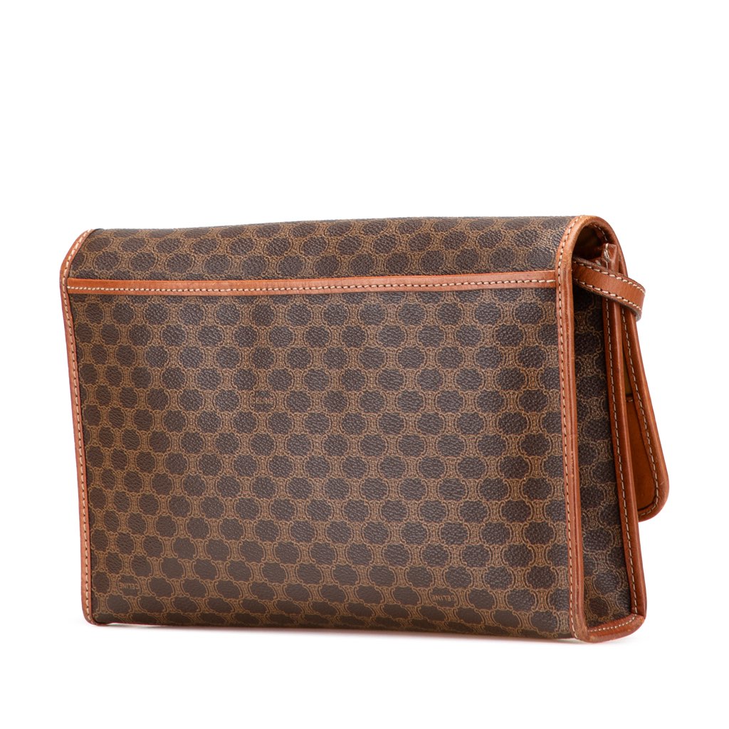 Celine Macadam Coated Canvas Crossbody - Back view