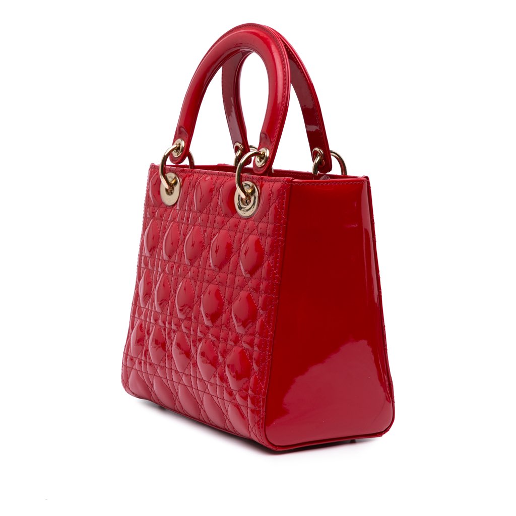 Dior Medium Patent Cannage Lady Dior - 2
