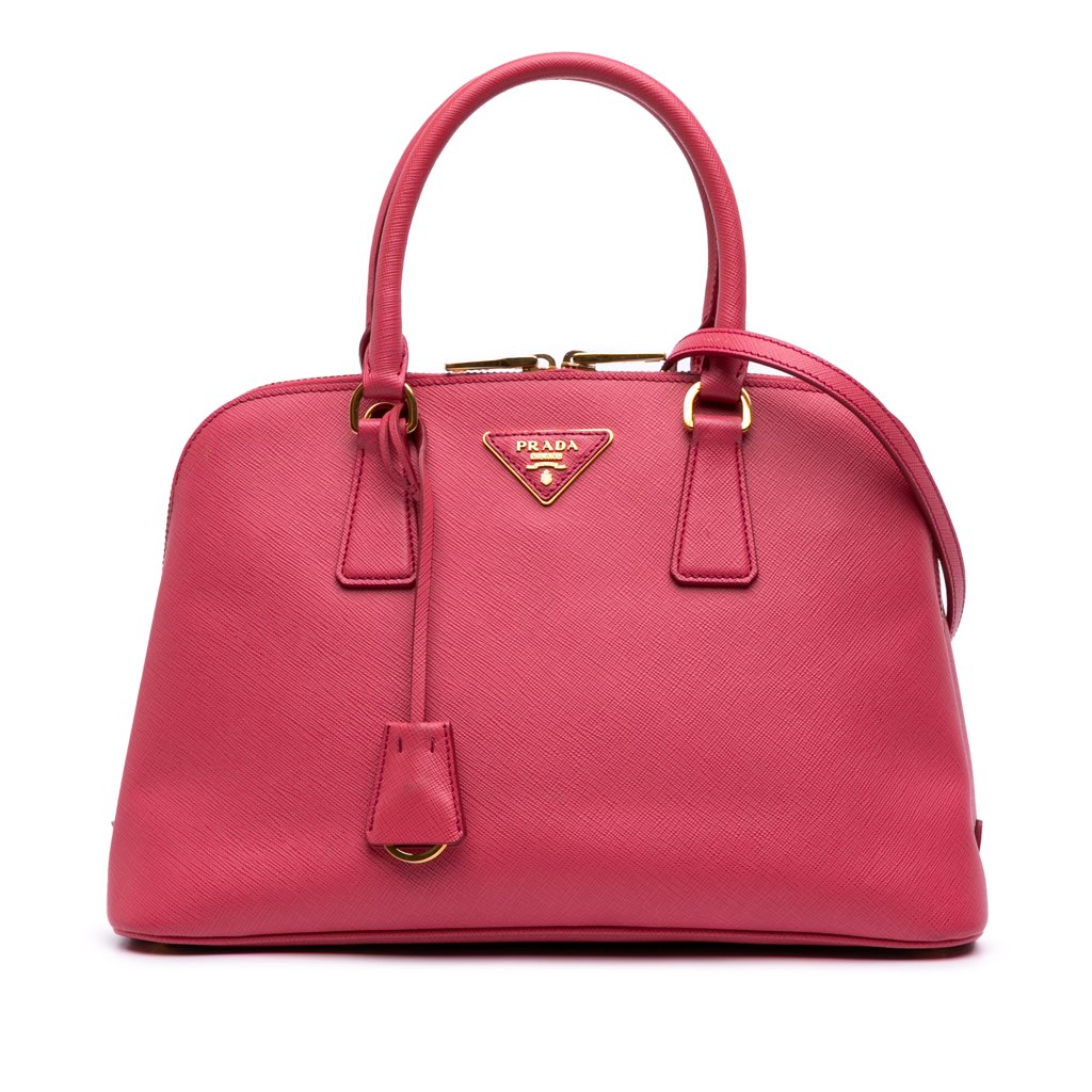Prada Medium Saffiano Lux Promenade Satchel