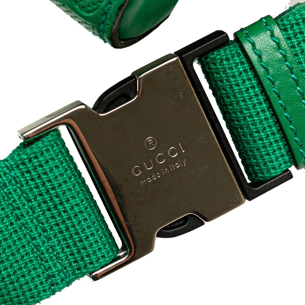 Gucci GG Embossed Perforated Double Belt Bag - Image 13