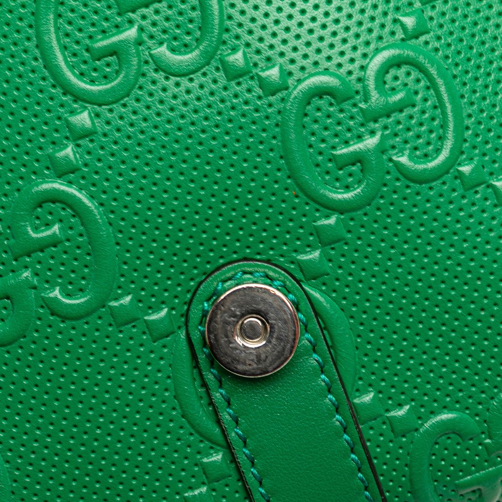 Gucci GG Embossed Perforated Double Belt Bag - Image 12