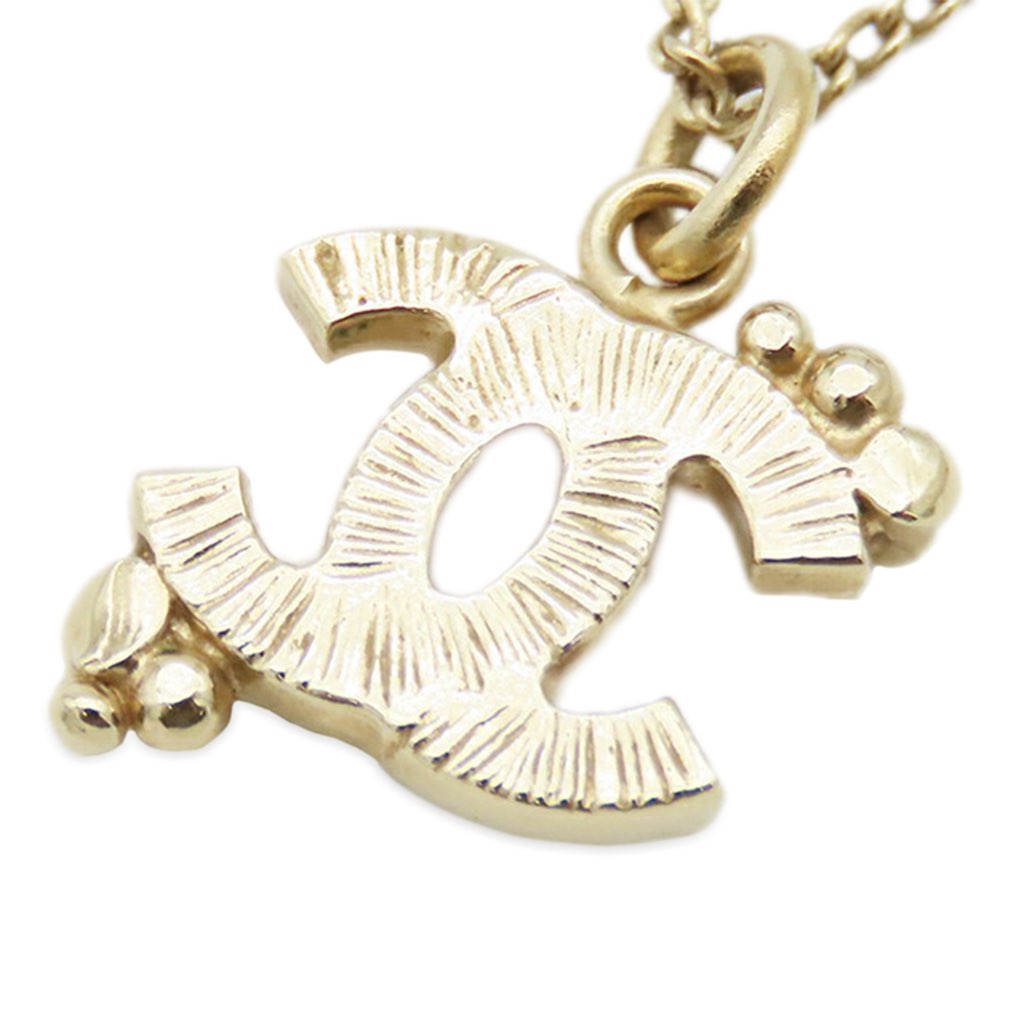 Chanel Gold Plated CC Rhinestones Pendant Necklace - 3