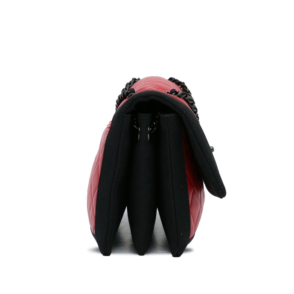 Chanel CC Grossgrain trim Lambskin Flap Shoulder Bag - 3