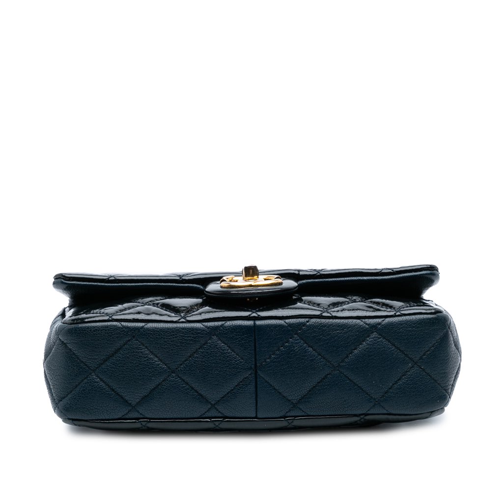 Chanel Paris-Salzburg Small Patent and Goatskin CC Eyelet Flap - 3