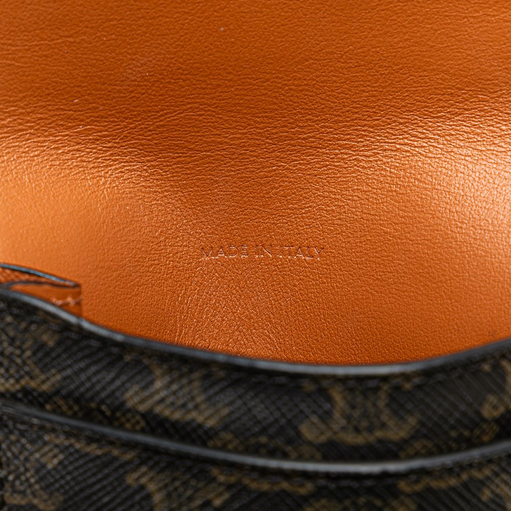 Celine Triomphe Coated Canvas Phone Pouch Flap Crossbody - 5