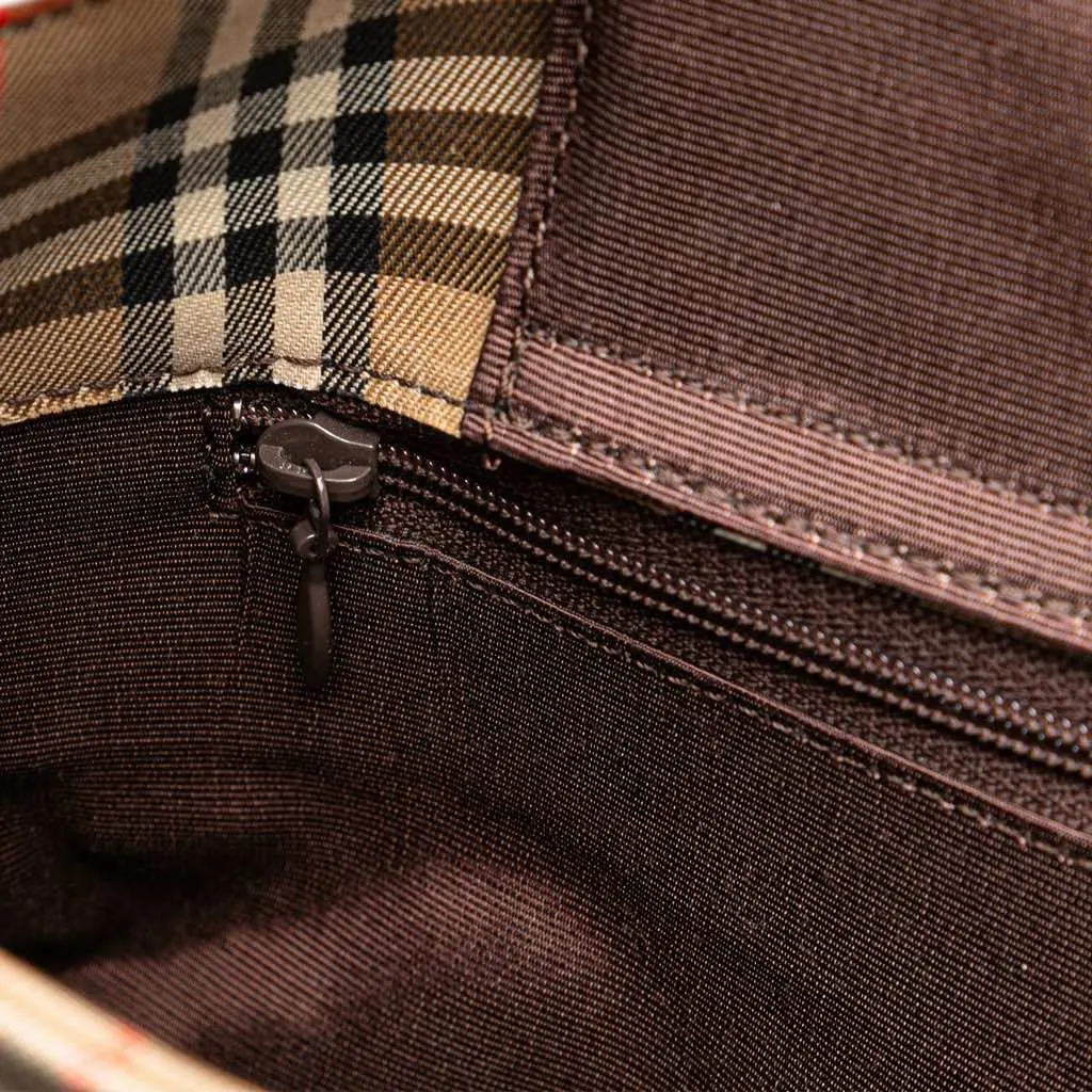 Burberry Haymarket Check Canvas Tote Brown Canvas Very good - Box View
