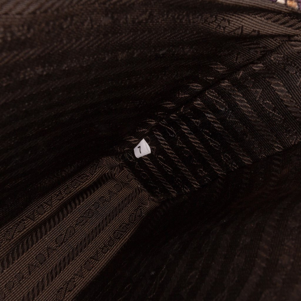 Prada Canvas Geometric Shoulder Bag - Side view