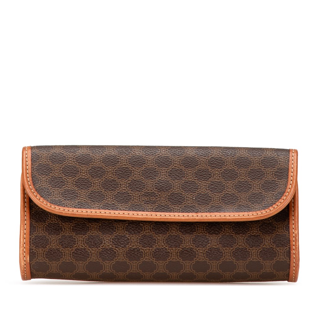 Celine Macadam Coated Canvas Clutch