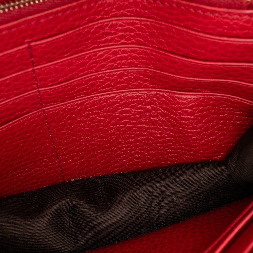Gucci Leather Interlocking G Dollar Wallet on Chain - 5