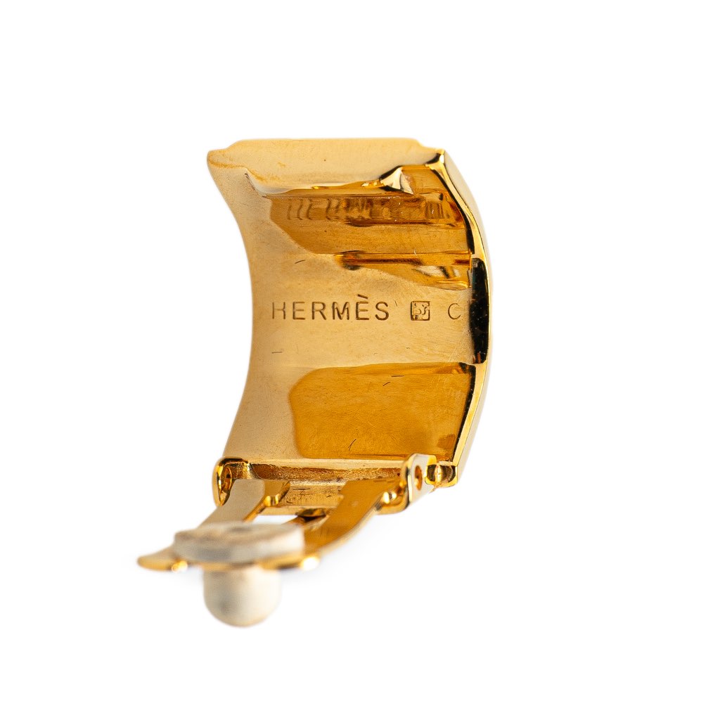 Hermès Enamel Cloisonne Flower Clip On Earrings - 3