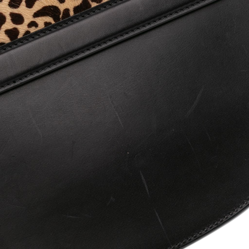 Saint Laurent Small Calfskin and Pony Hair Leopard Print Kaia Crossbody - Detail 2