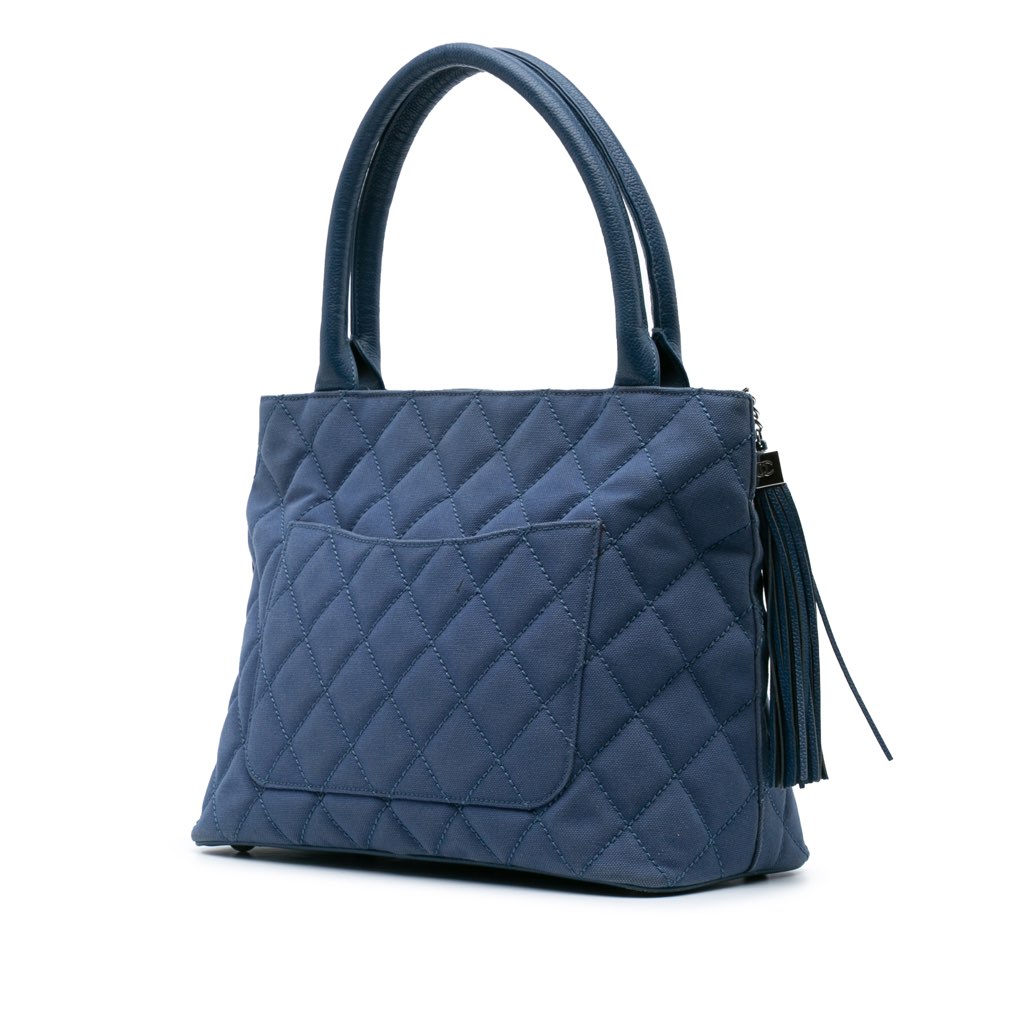 Chanel Quilted Canvas and Caviar Tassel Tote - 2
