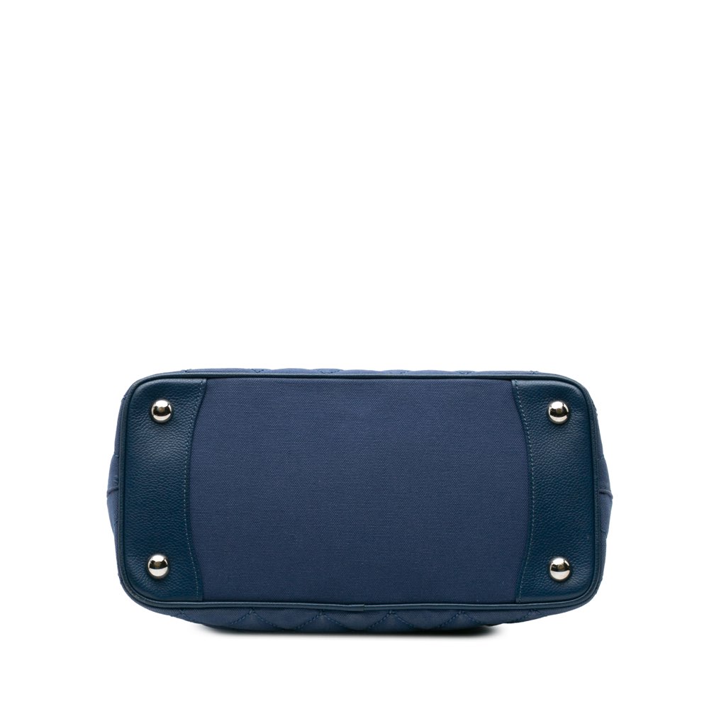 Chanel Quilted Canvas and Caviar Tassel Tote - 3