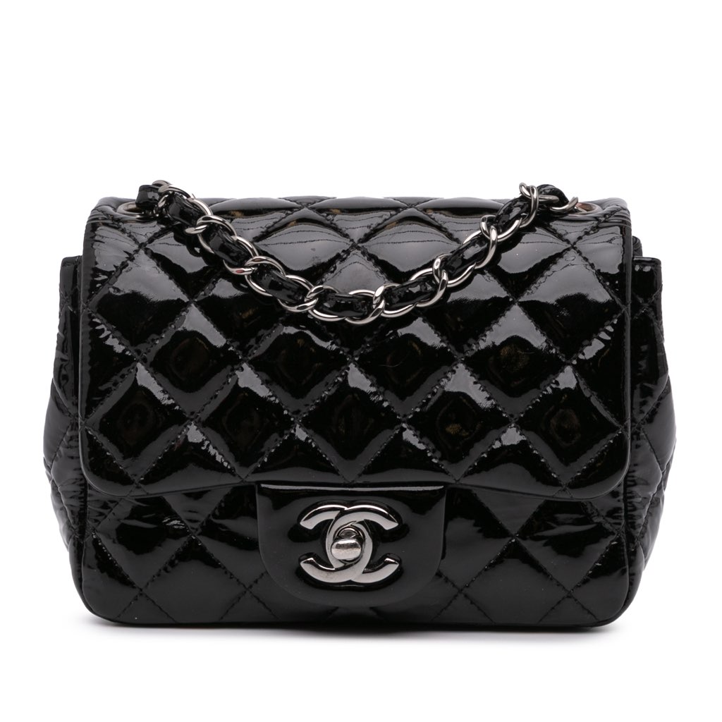 Chanel Mini Square Classic Patent Single Flap